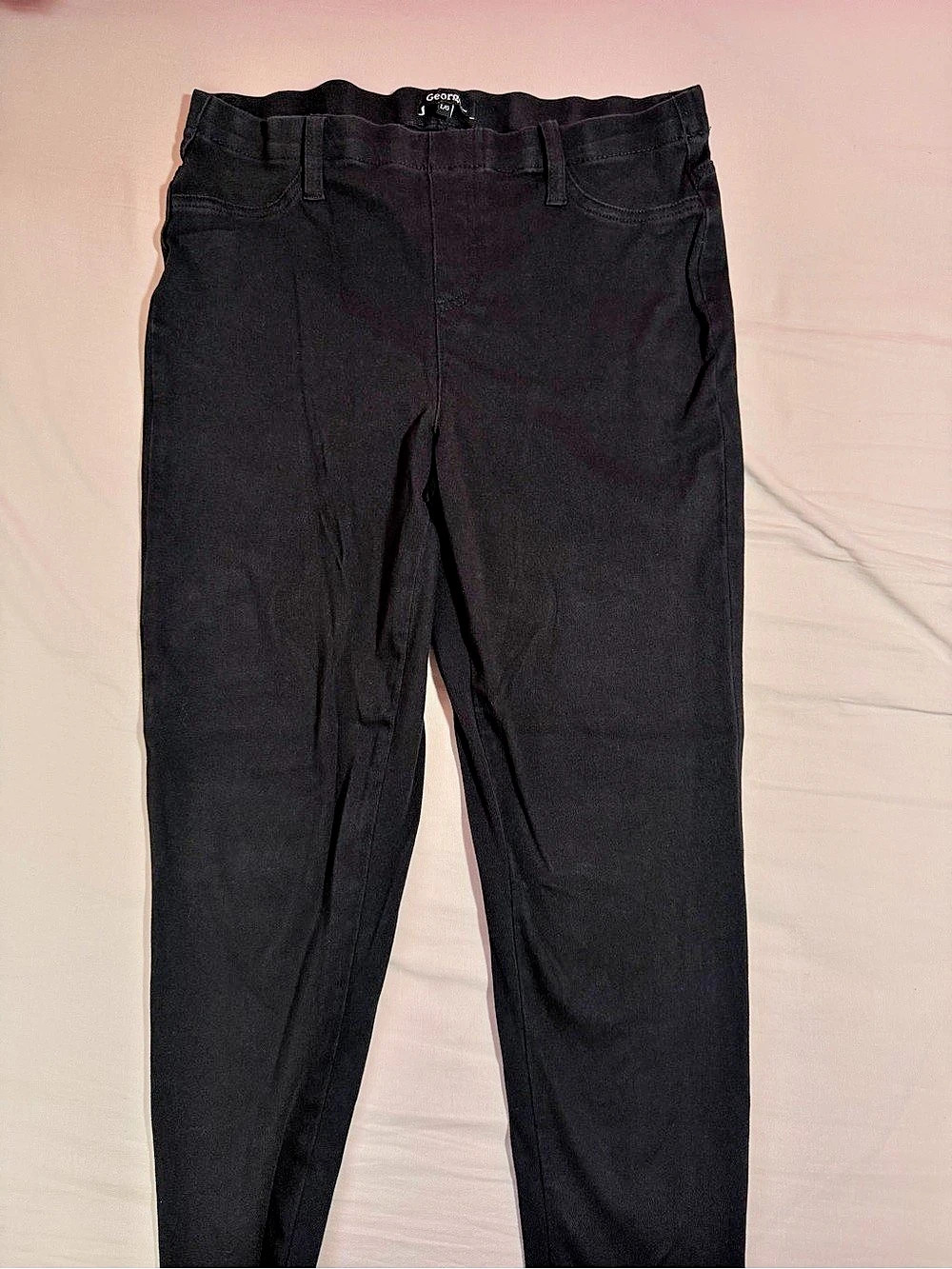 George Skinny Jeggings in Black - Size Large